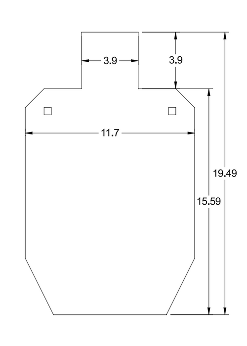3/8 AR500 IDPA/IPSC-Style Target