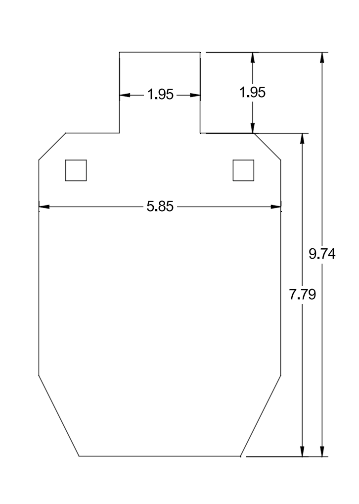 3/8 AR500 IDPA/IPSC-Style Target