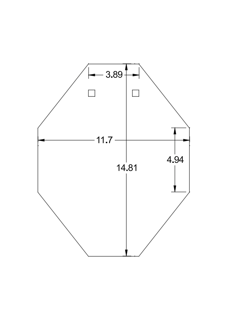 3/8" AR500 IPSC-Style Target