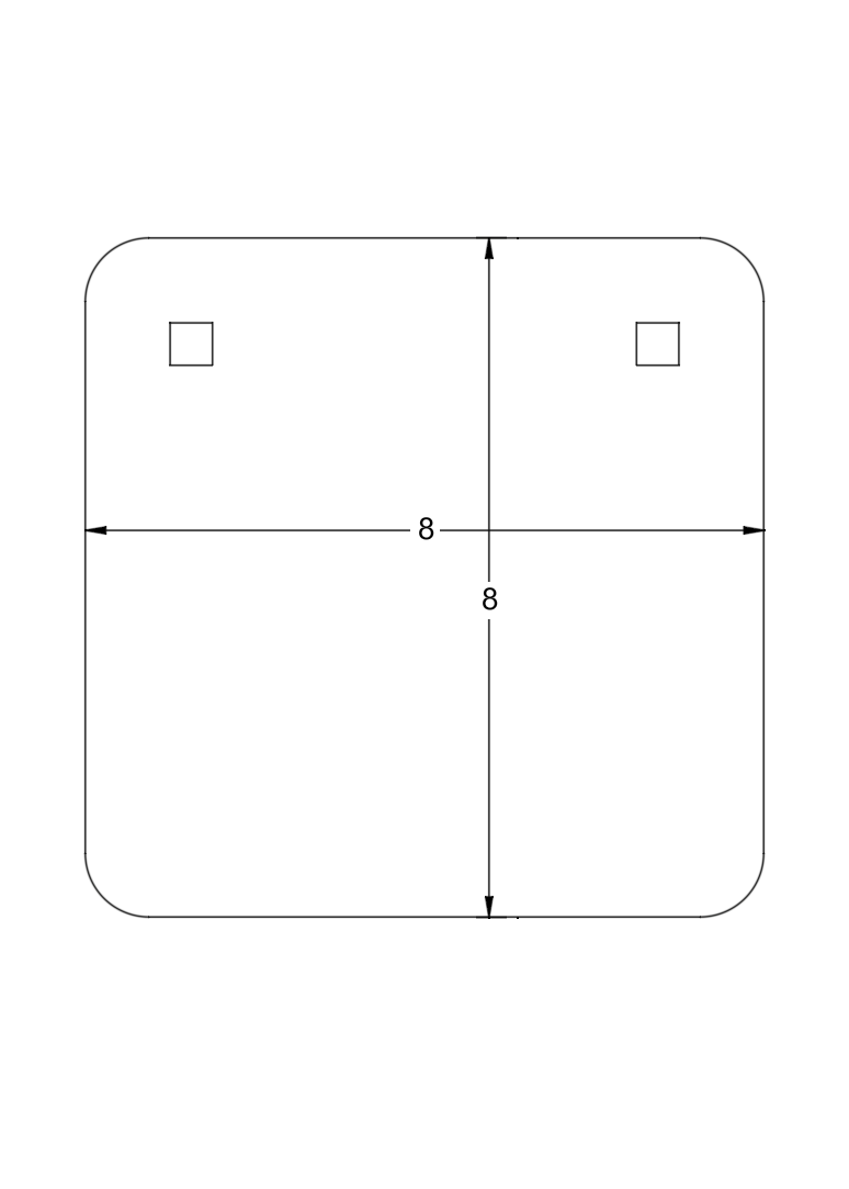 3/8 AR500 Square Gong Target