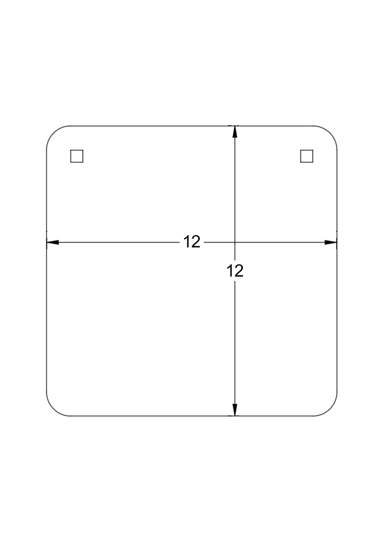 3/8 AR500 Square Gong Target